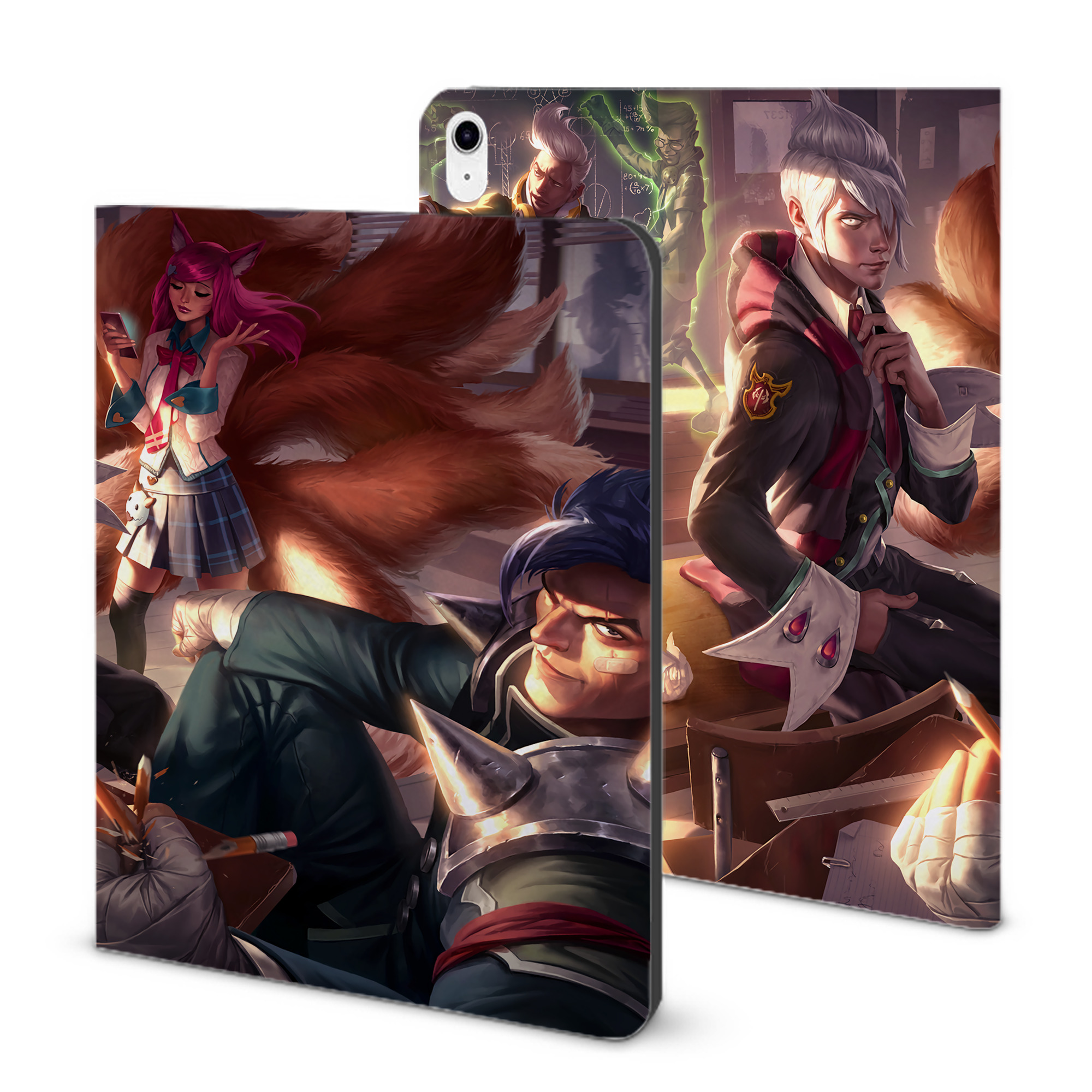 （画像用） リーグ・オブ・レジェンド League of Legends LOL IPad ケース ブック型 PUレザー TPU 耐衝撃 軽量 薄型 ペン収納なし 全面保護 IPad 各モデル対応